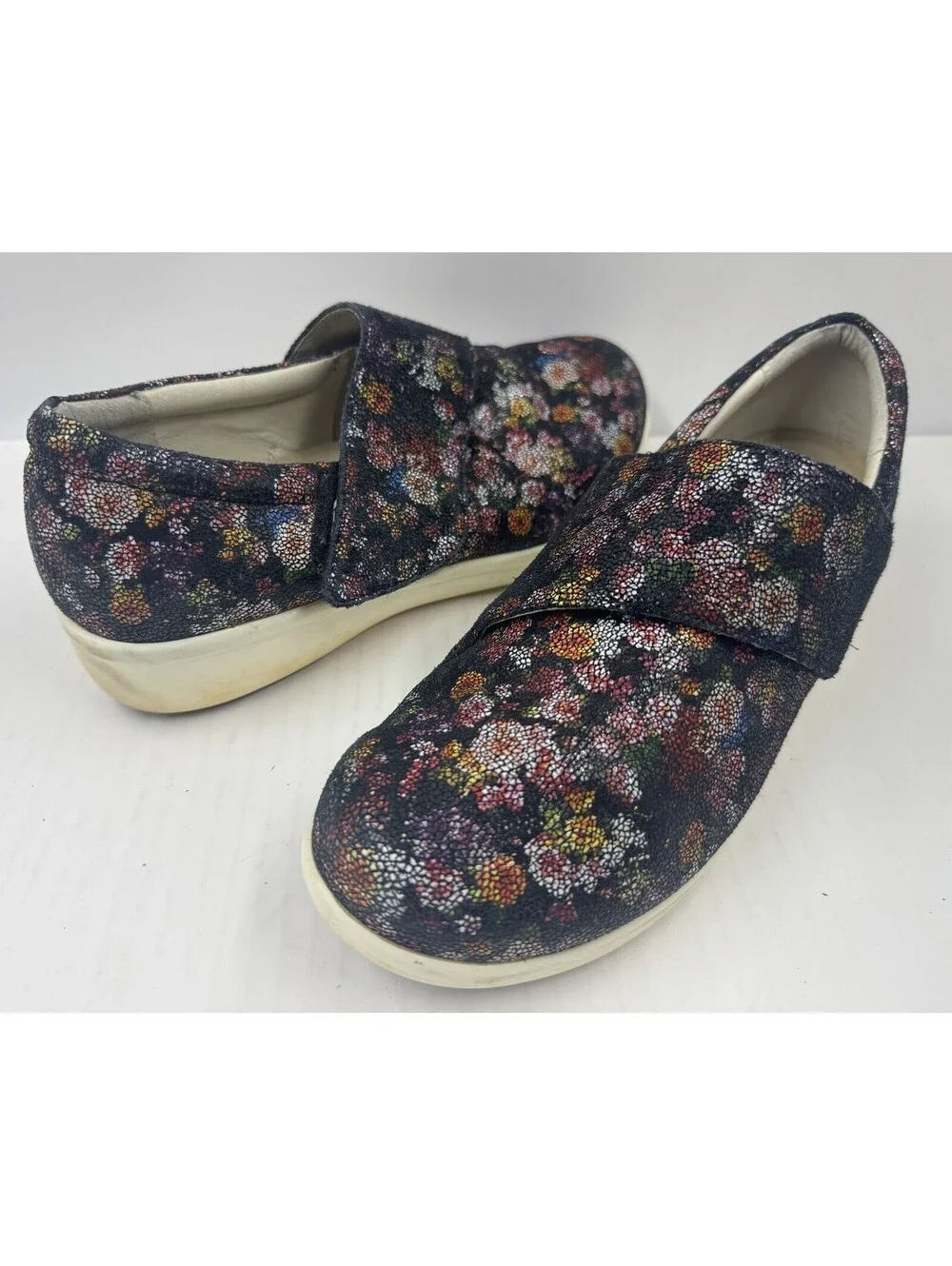 Alegria Qin Garland Women's Shoes Size 10.5  Leather Floral Shoes QIN-689